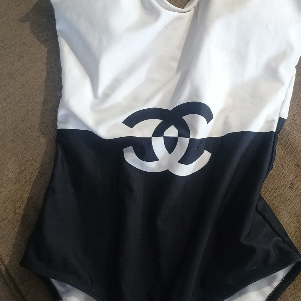 Chanel Black and White Swimsuit